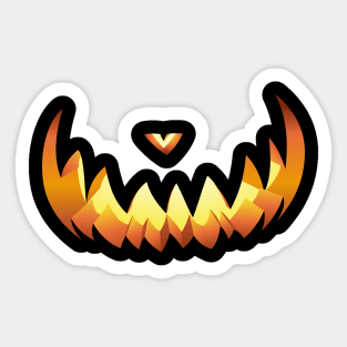 Kürbismund für Halloween 5 Sticker